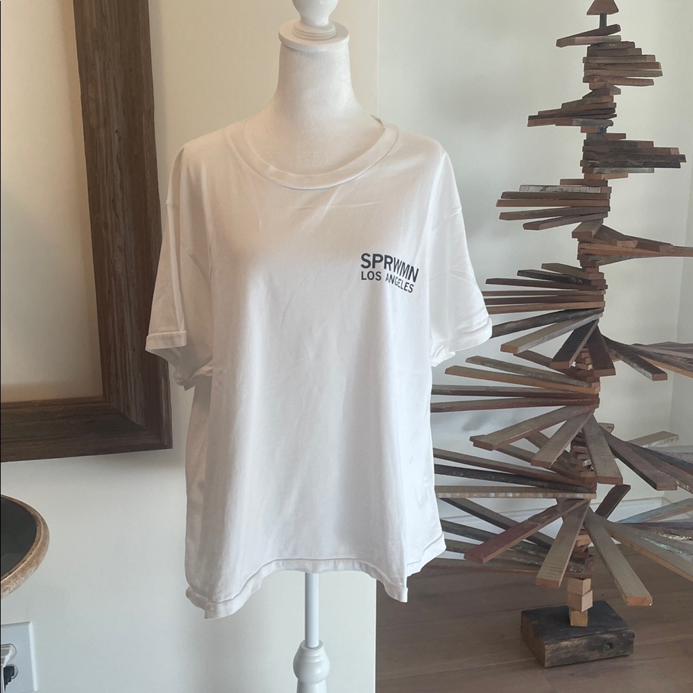 SPRWMN Los Angeles White Crewneck T-Shirt
